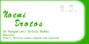 noemi drotos business card