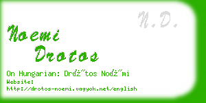 noemi drotos business card